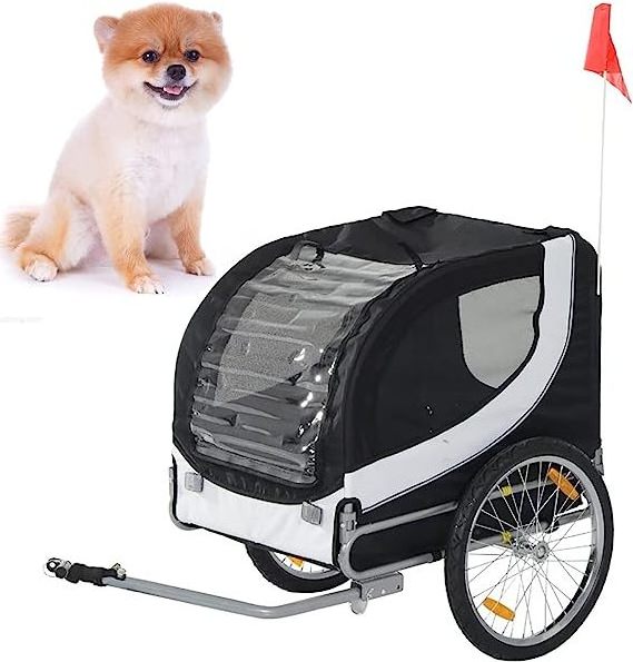 Pet Bike Trailer Bicycle Carrier for Small and Medium Dogs Travel Pet Cart Bicycle Wagon Cargo Carrier