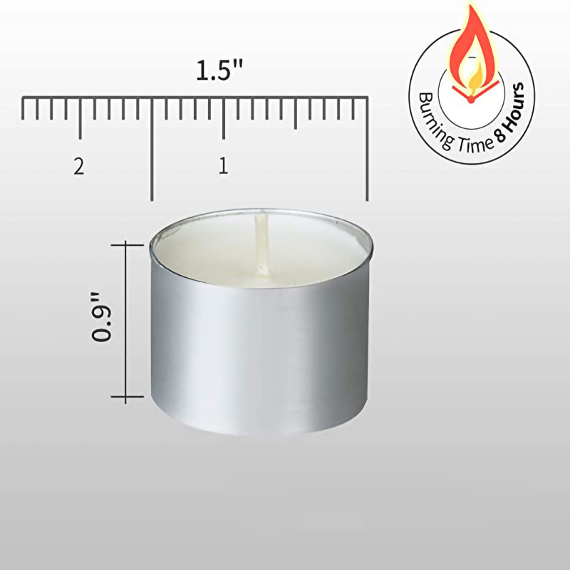 Factory Direct Selling Paraffin Wax 8 Hours burning Unscented Tea Lights 100/pkg White Tealight Candles For Birthday Gift