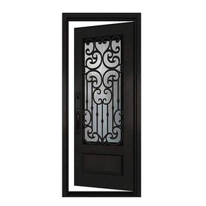 Modern design lowes rustic wrought iron kitchen exterior security door for house entry door