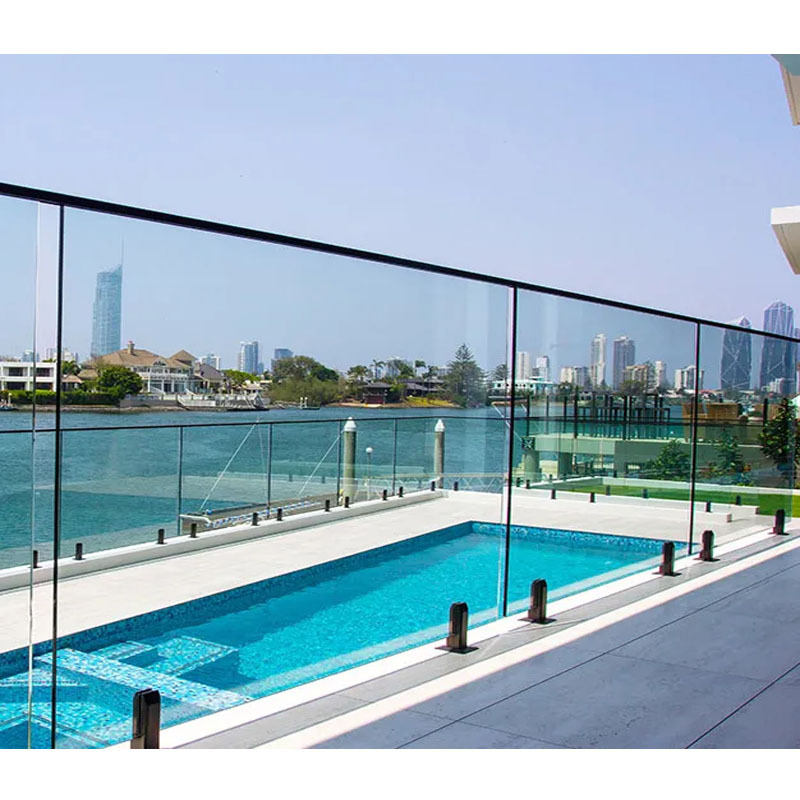 Modern Frameless Balustrade Glass Railing 10-12mm Swimming Pool Glass Fence Deck 316 Duplex 2205 Stainless Steel Glass Pool Spig