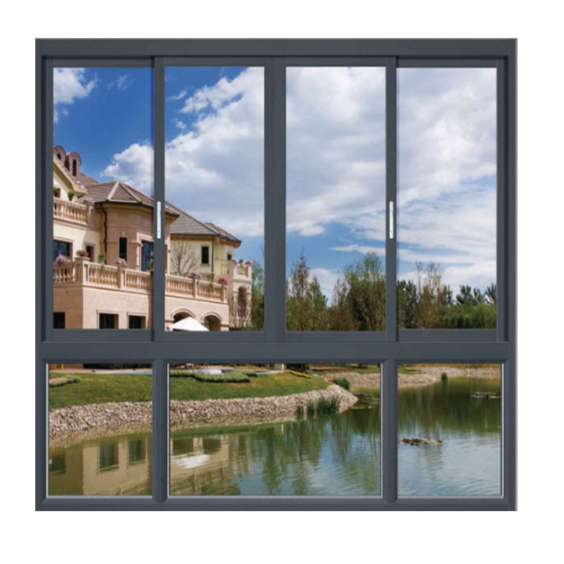 Hot Sales Thermal Break Aluminum Sliding Window Double LOW-E Glass Aluminum Glass Windows with Stainless Steel Mesh