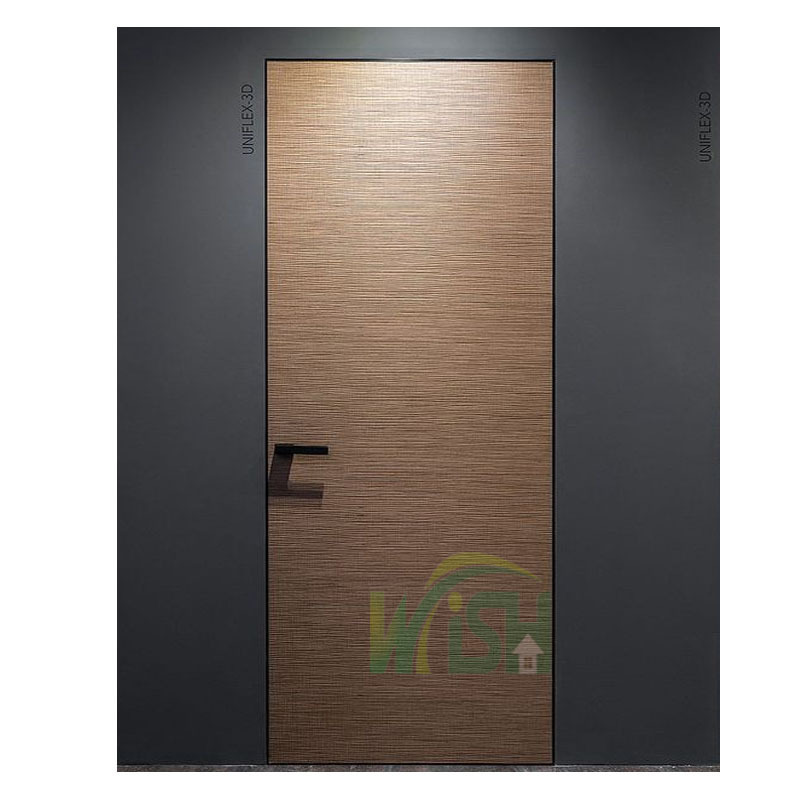 Modern House Style Invisible Frameless Concealed Interior Bedroom Wooden Door Swing Frameless Interior Invisible Door