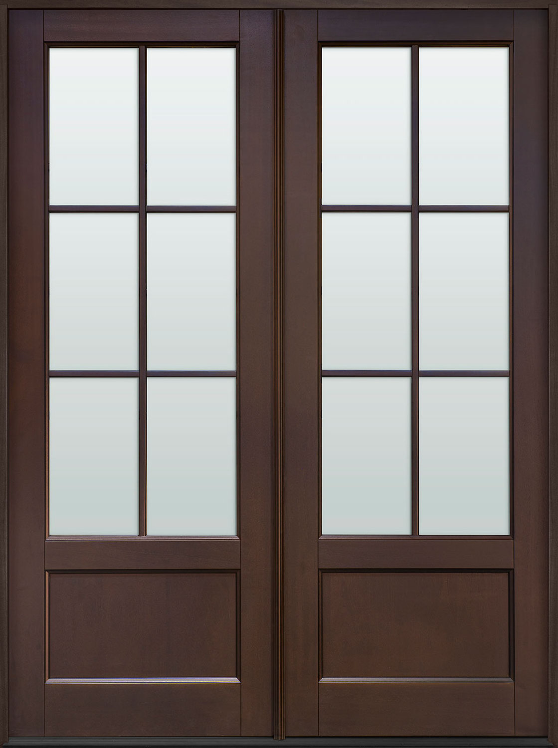 American Style Shakers Panel Insert Glass Exterior Front Door Solid Wood Core Prehung Shaker French Wood Door