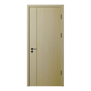 Flush solid wood door design HDF veneer interior hotel projects door prices