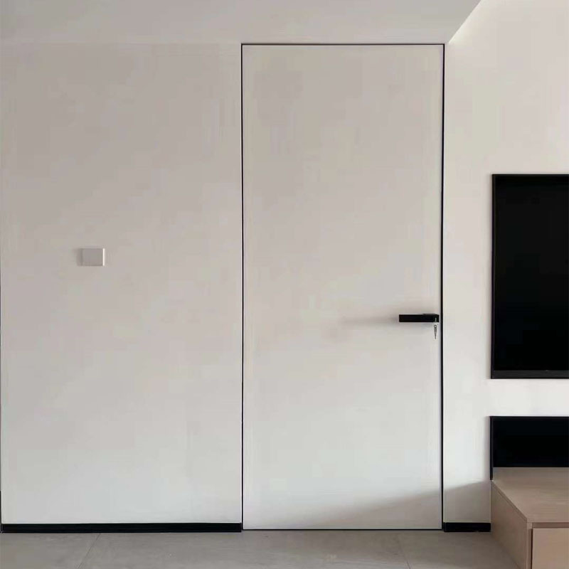 Modern Invisible Door Design High Quality Aluminum Frame White Composite Hidden Doors For Hotel Room