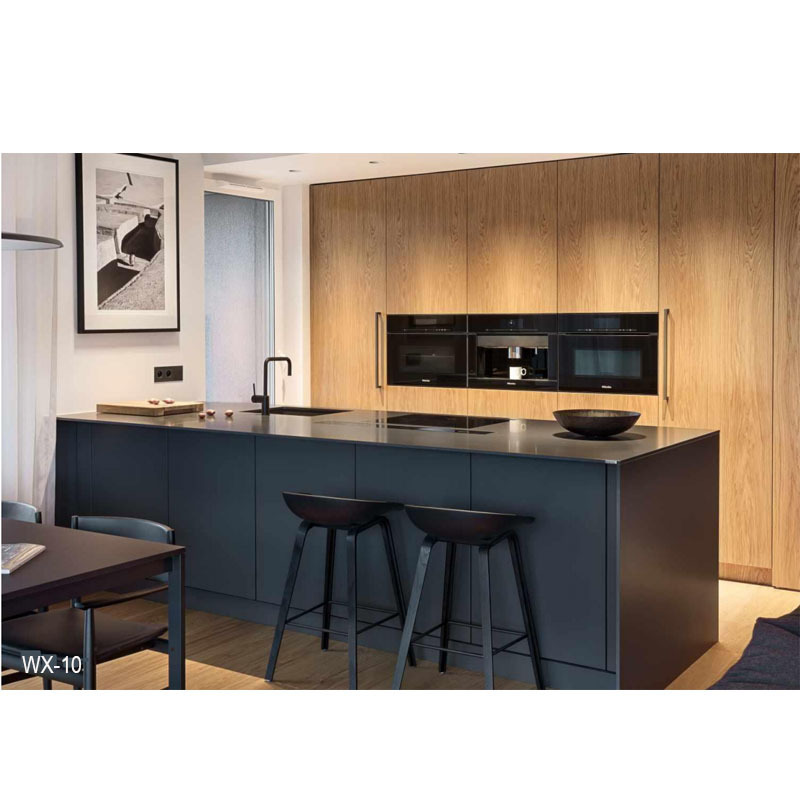 New Design European Style Laminate Custom Wood Cheap Modern Dark Shaker Kitchen Cabinet