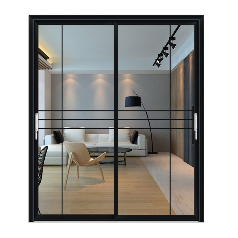 China Factory Customize Interior Aluminum Slim Alloy Glass Kitchen and Balcony Entry Sliding Door