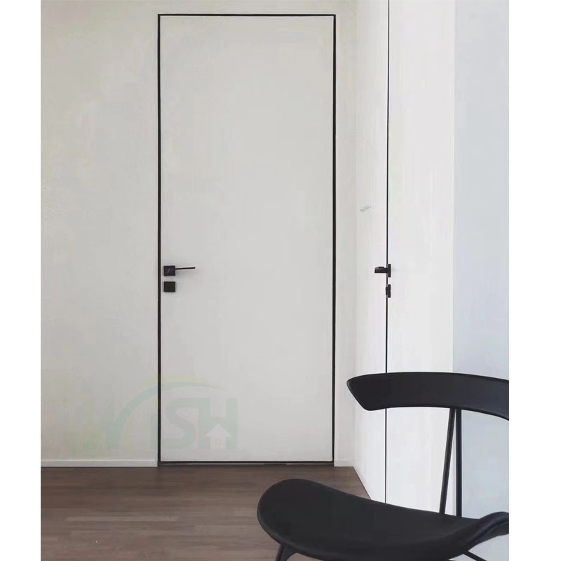 Modern Invisible Door Design High Quality Aluminum Frame White Composite Hidden Doors For Hotel Room