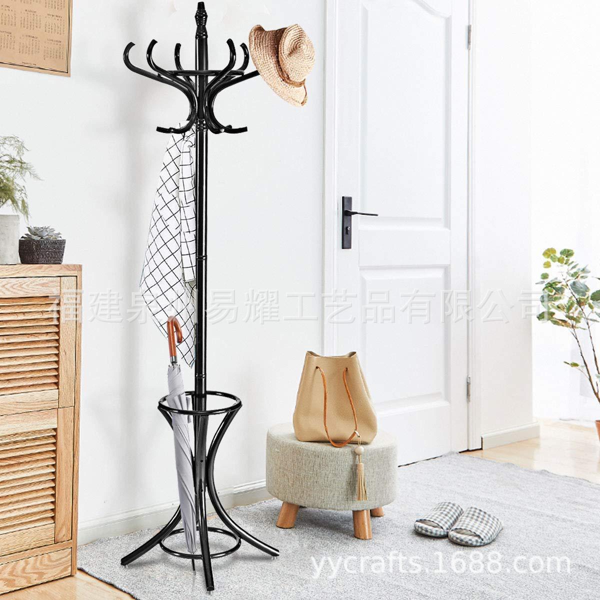 CB 018 Vertical New Design Large portable Dress Up Black Wall Clothes Stand Coat Hooks Rack