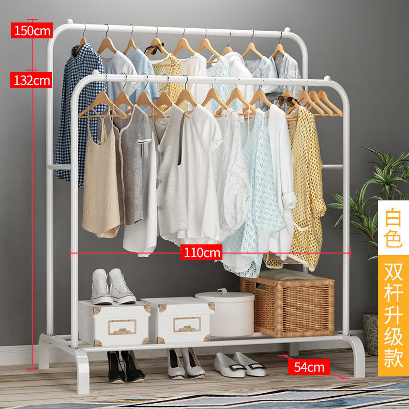 CB066 Versatile 2 way retail clothing store display floor coat rack multifunctional shoe rack living room bedroom coat rack