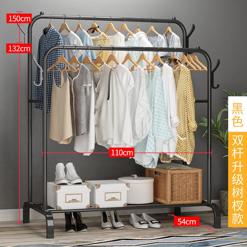 CB066 Versatile 2 way retail clothing store display floor coat rack multifunctional shoe rack living room bedroom coat rack