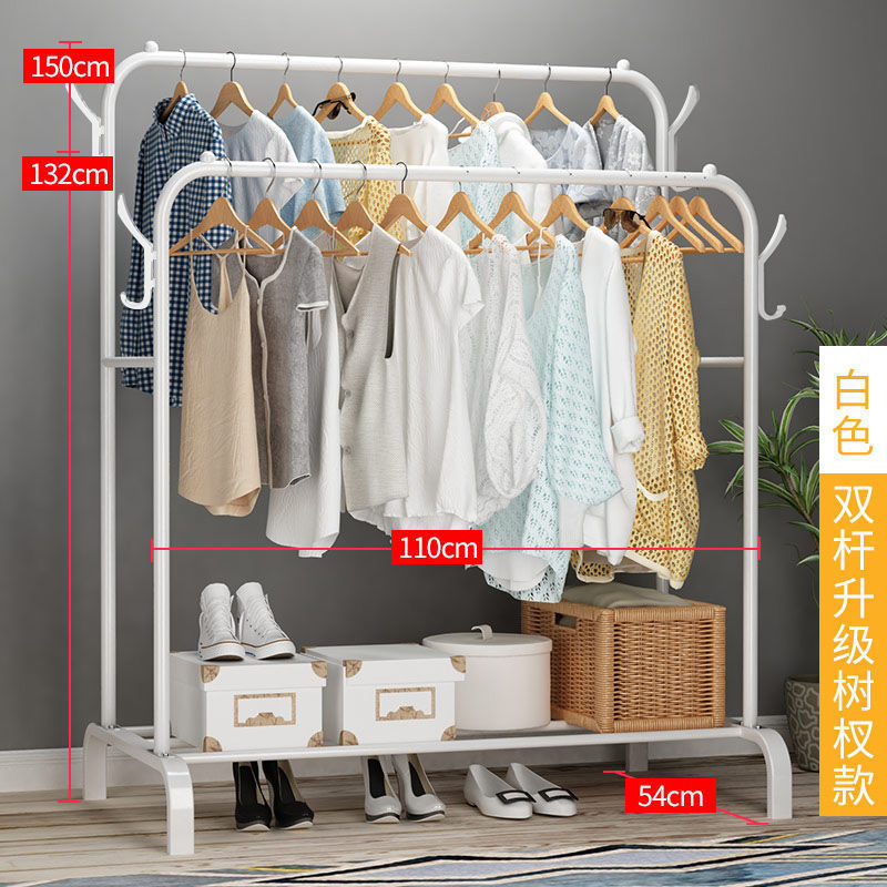 CB066 Versatile 2 way retail clothing store display floor coat rack multifunctional shoe rack living room bedroom coat rack