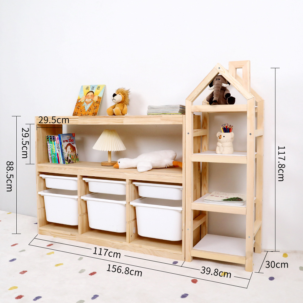 CB149 Kids clothing display racks bamboo coat rack With Storage Children Wardrobe Rack