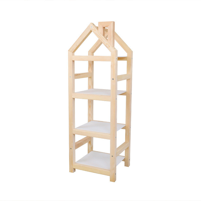 CB149 Kids clothing display racks bamboo coat rack With Storage Children Wardrobe Rack