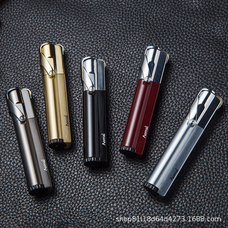 LT173 Custom Metal windproof refill torch lighter butane gas encendedor cigarette lighters