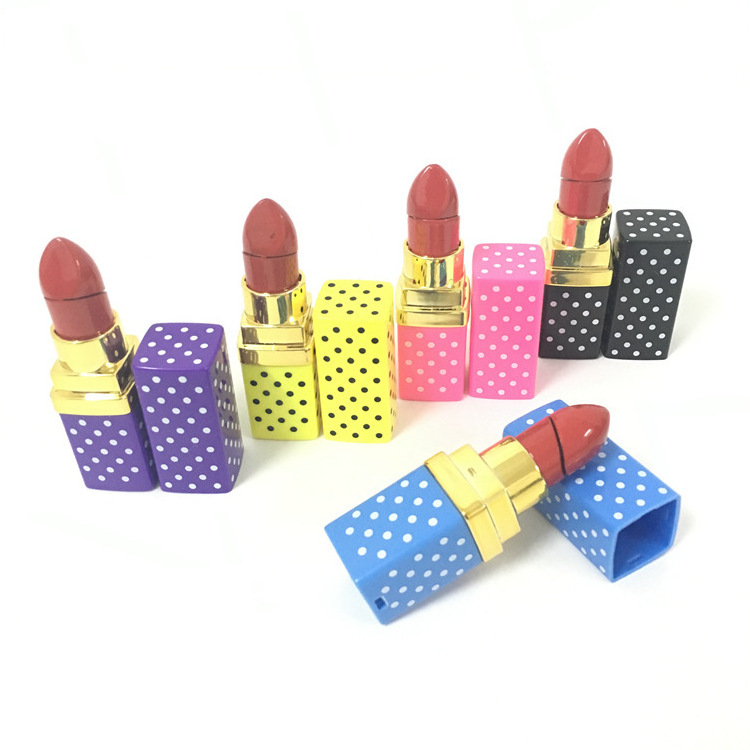 LT165 Creative Square Lipstick Lighter Women Cigarette Lighter Metal Windproof flame lighter Women Lipstick Girls