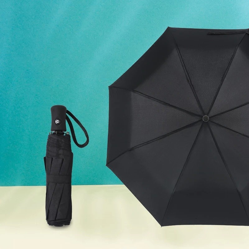 FMU002 Promotional Multi Color Custom Logo 3 Folding Automatic Sun And Rain Water-Repellent Umbrella With Uv Protection