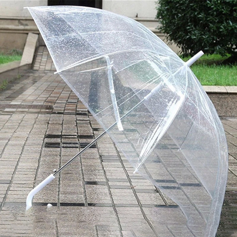 FMU015 New design straight golf Promotion Transparent umbrella / Princess umbrella / clear umbrella