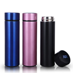 SD217 New Products Stainless Steel Self Heating Thermos With Lcd Smart Touch Screen Temperature Vacuum Cup