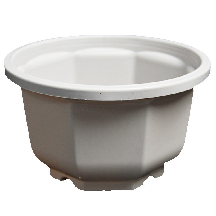 FP063 Hot sale plastic wave terracotta pots hanging plant pots flower pots for plant with plastic hanger and drainage hole