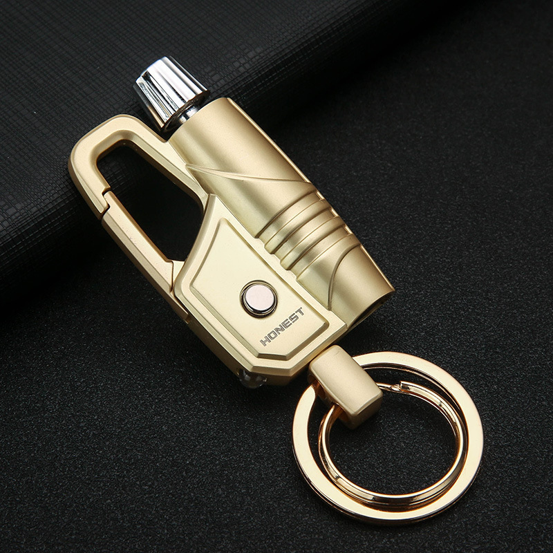 LT138 Wholesale Honest Brand metal matchstick lighter outdoor oil lighter match with light multi function key chain lighter