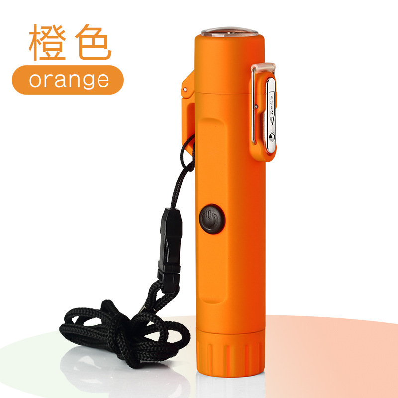 LT177 AJOTEQPT Plasma Arc Lighter Multifunctional Lighting Ignition Tool with Compass Waterproof Flashlight