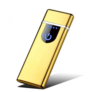 LT08 Small Heat Coil Slim Lighter Zinc Alloy Fingerprint Encendedor USB Touch Induction Rechargeable Tungsten Wire Lighter