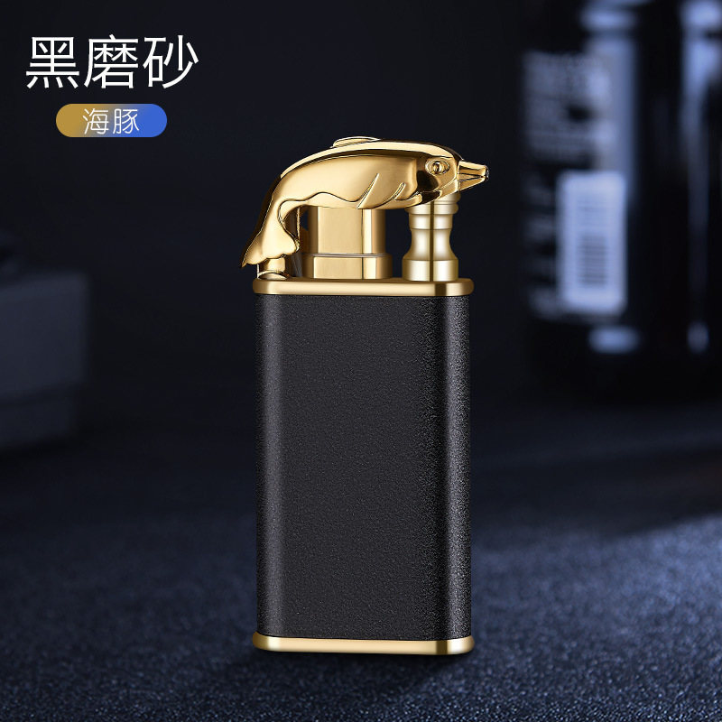 LT03 new metal Crocodile gas lighter luminous cigarette lighter