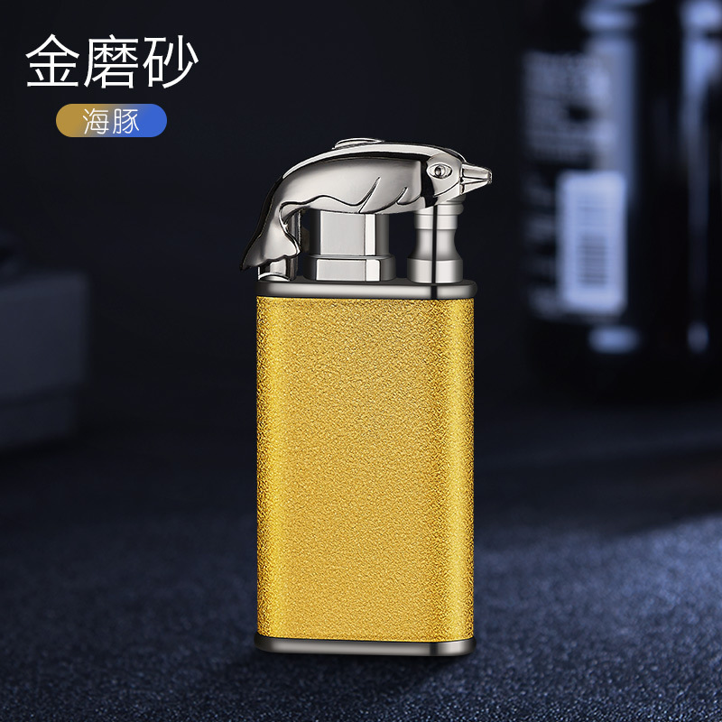 LT03 new metal Crocodile gas lighter luminous cigarette lighter