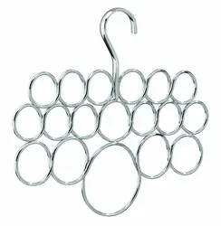 FMH060 Scarf hanger with 18 loops metal hijab scarf shawl necktie holder organizer