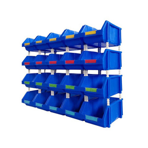 SB023 Warehouse Tool Picking stackable Stacking Hanging plastic industrial stackable storage bin box for small parts screws