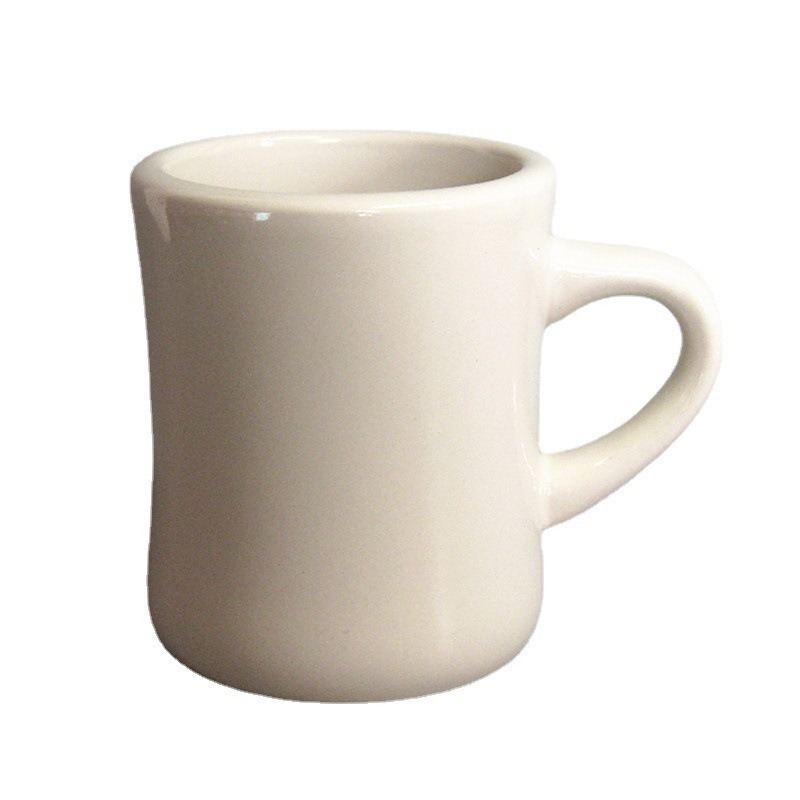 MG060 11oz Vintage Cream White Ceramic Coffee Mug Custom Logo Restaurant Coffee Diner Mugs