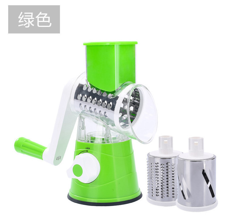 FMKT006 Multi Purpose Kitchen Manual Food Vegetable Grater Slicer Potato Cheese Grater With Handle Rotary Tabletop Drum Grater