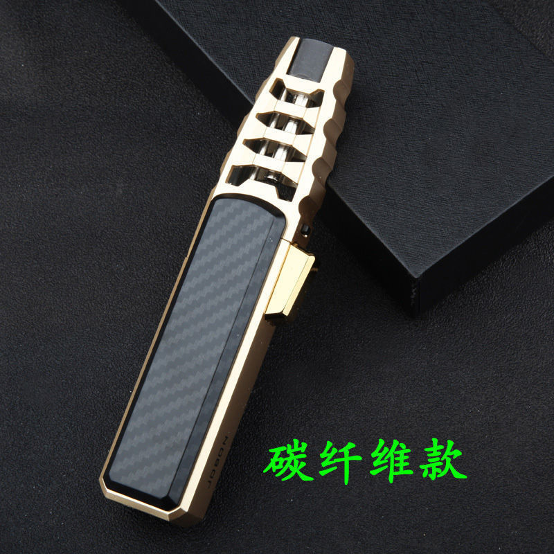 LT64 Kongbo USA Warehouse Butane Torch Lighter Gold Lacquer Zinc Alloy body with Black carbon fiber jobon jet lighter