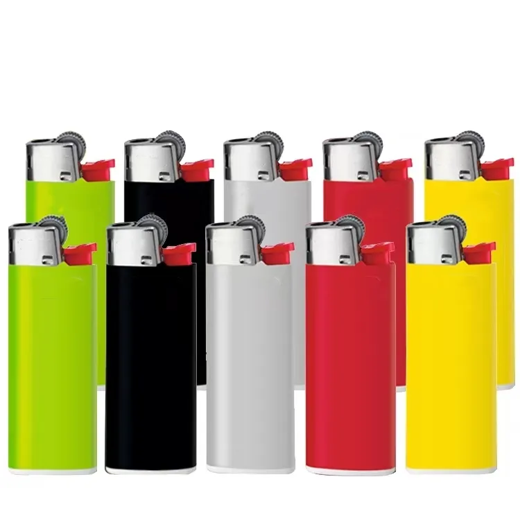 LT01 France Classic Lighters Bulk Mini J25 Large J6 Disposable Gas Custom Logo Lighter