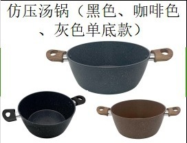 SS79 Multifunctional Multipot Bottom Ceramic Aluminum Alloy Low Body Ramen Cooking Pan Pot 3 Set Soup & Stock Pots With Lid