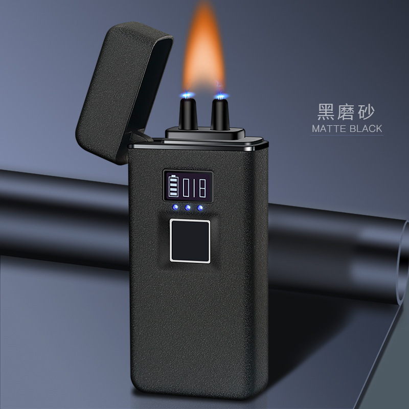 LT141 Fashion Fingerprint Touch Lighter Electric Lighter USB Rechargeable High Power Lighters Electronic Camping Novelty OEM