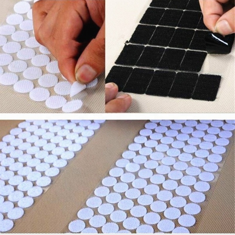 Wholesale White Black Hook And Loop Dots High Quality Professional Hook  Loop Strap Roll