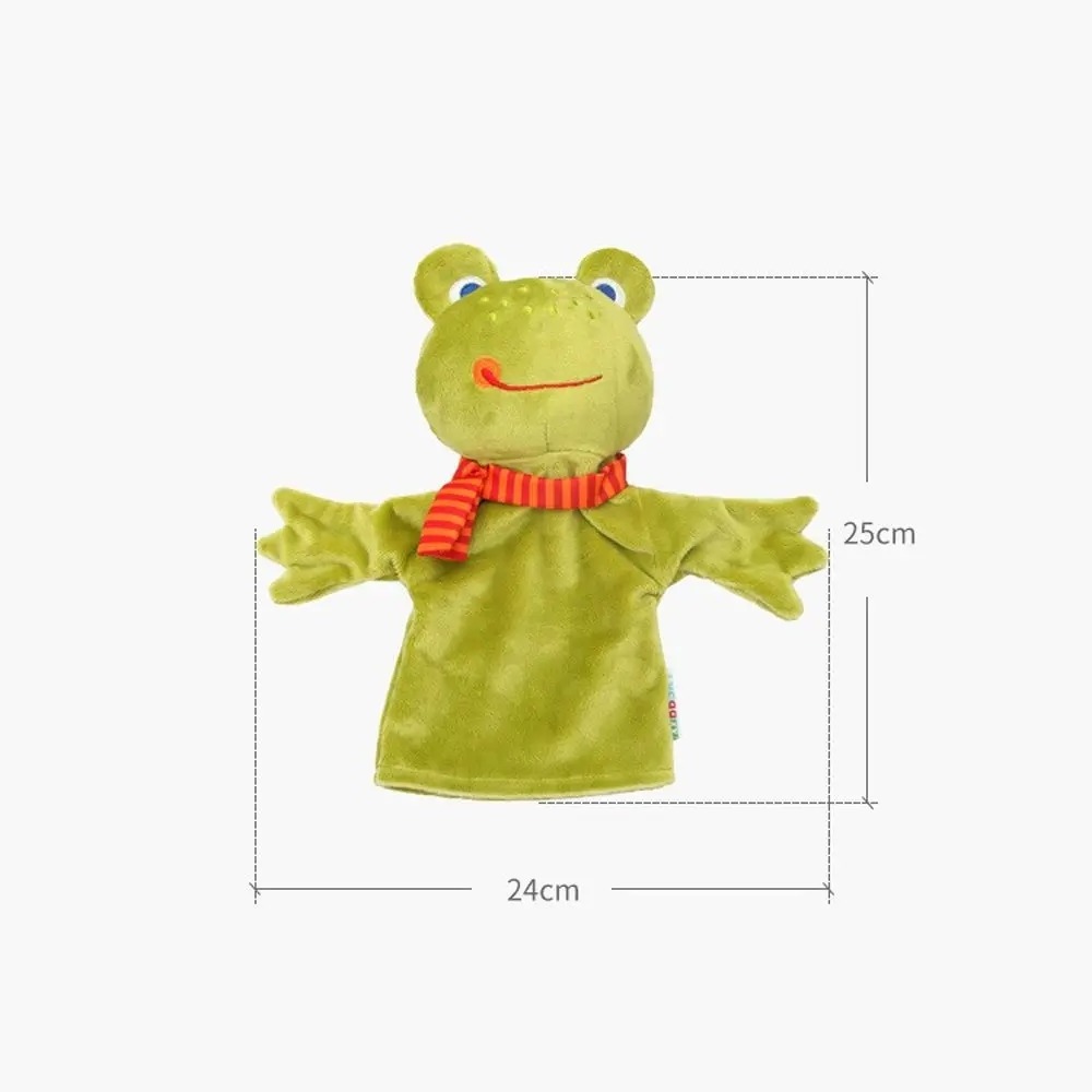 Factory Price Custom 25cm Child Baby Favor Dolls Interaction Educational Toy Animal Plush Monkey Duck Frog Hand Finger Puppet