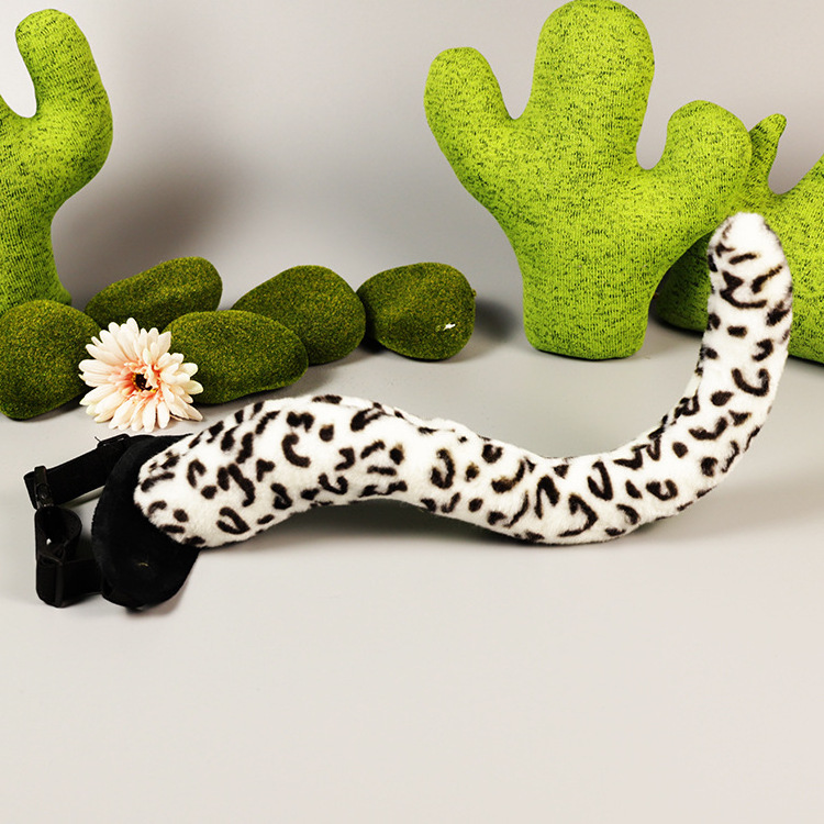 Wholesale Custom 30-40cm Popular Dino Tail Soft Jungle Forest Animal Leopard Tail Plush Toys Tiger Tail Plush Stuffed Animals