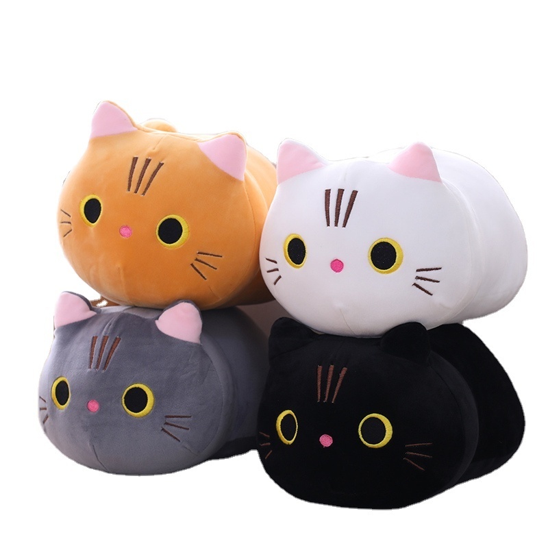 Factory Sale 35cm Cartoon Soft Long Cat Plush Toy Children's Toy Sofa Pillow Cushion Kawaii Padded Toy Gift