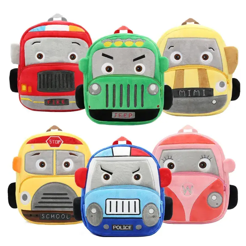 Wholesale Kids School Bag Toddler Cartoon Plush Racer Patrol Mini Kids Plush Backpack Doll Cute Kids Backpack Bag