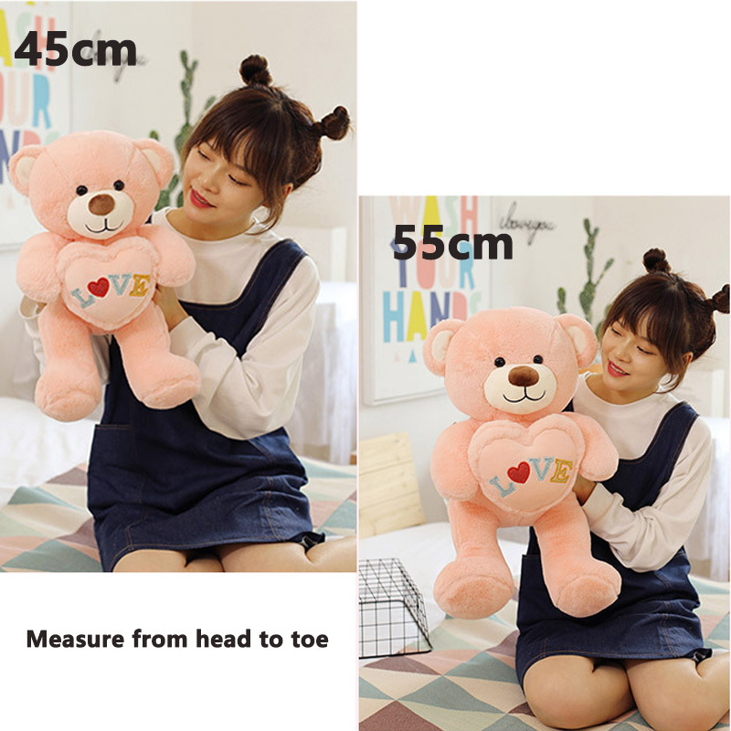 Wholesale Plush Pink Teddy Bear Toy Valentine I Love You Soft Big Teddy Bear Plush Toy Stuffed Animal Bears