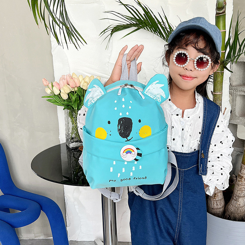 Factory Sale Cute Animal Sloth Koala Rabbit Cartoon School School Bag Toddler Canvas Nylon School Backpack