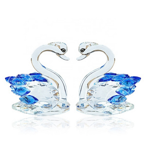 2024 New Design Crystal Glass Swan Wedding giveaway birthday gifts loving swan colorful crafts wholesale price