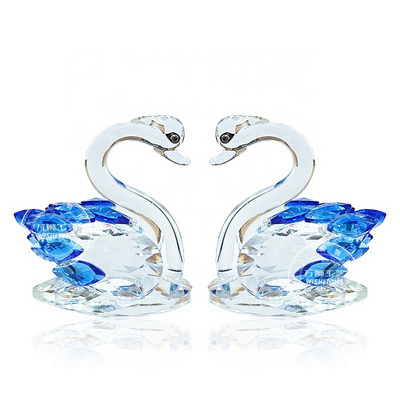 2024 New Design Crystal Glass Swan Wedding giveaway birthday gifts loving swan colorful crafts wholesale price