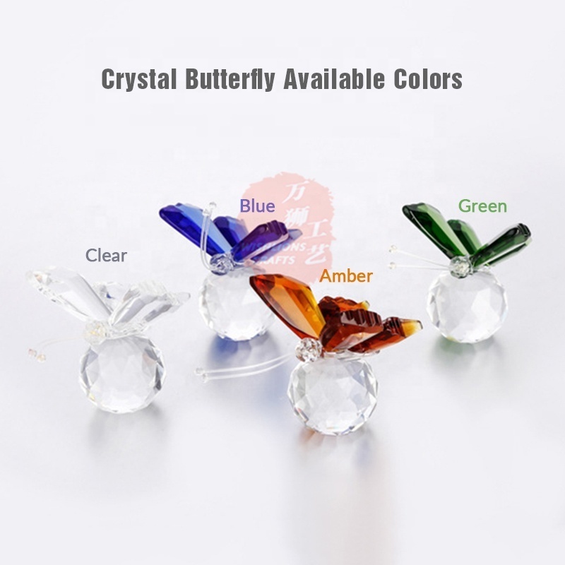 Cheap price Crystal Butterfly Animal Paperweight Ornament Decoration for Office Table Home Bedroom CPW-13A