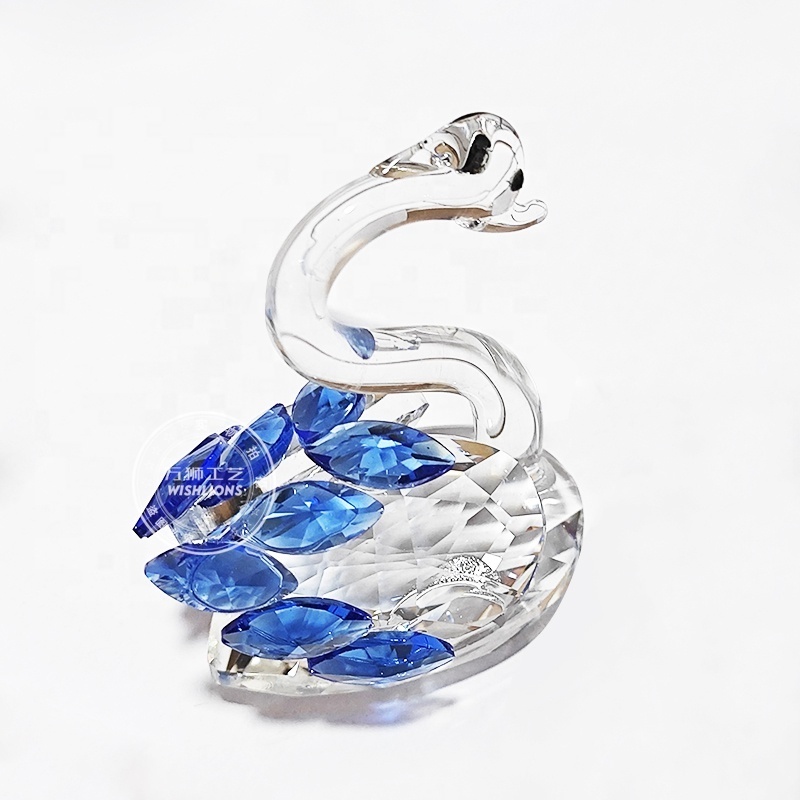 2024 New Design Crystal Glass Swan Wedding giveaway birthday gifts loving swan colorful crafts wholesale price