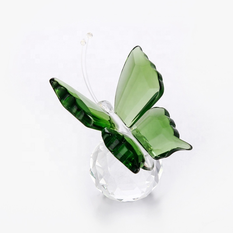 Cheap price Crystal Butterfly Animal Paperweight Ornament Decoration for Office Table Home Bedroom CPW-13A