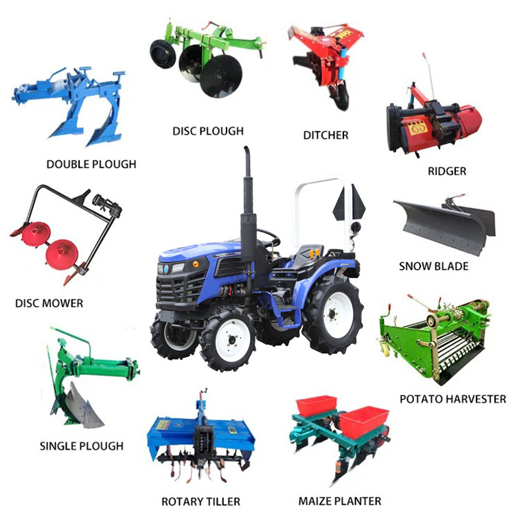 Cheap Iseki Traktor 4X4 Loader Tractor/Mini Tractor Mini Power Tiller 4Wd Wheel Tractor  For Farming